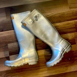Silver Hunter Rain Boots Tall